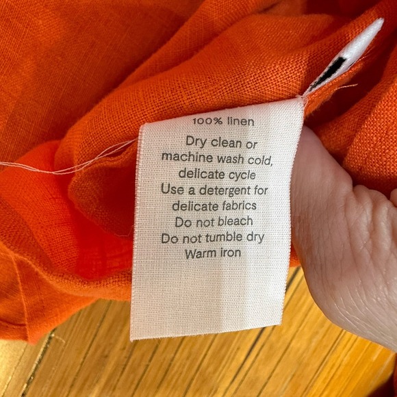 Sleeper Rumba Linen Lounge Suit Bright Orange Long Sleeve Matching Set Large - Picture 15 of 16